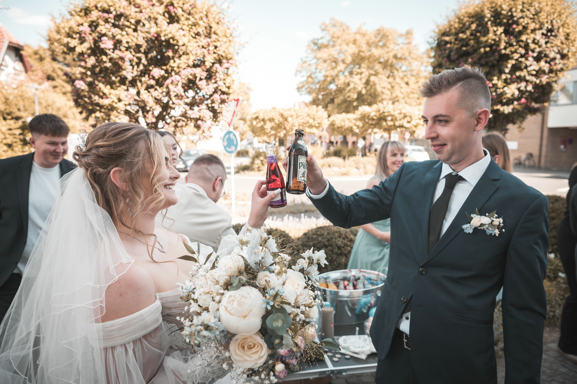 Empfang, Hochzeit, natürliche Momente